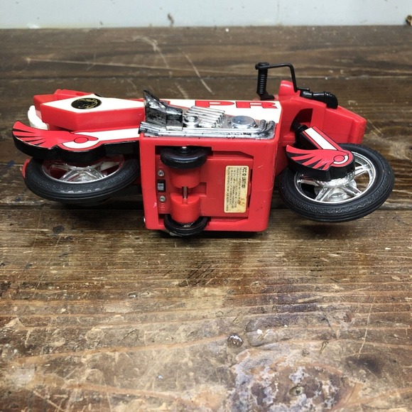 Vintage Mighty Morphin Power Rangers Remote Control Thunder Bike. No Remote. Red - Picture 10 of 10